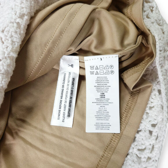 NWOT Michael Kors Crocheted White Bodycon Dress XS Cottagecore Old Money Boho - Picture 6 of 11